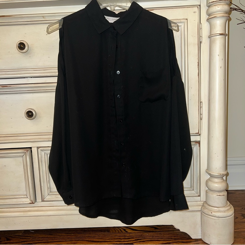 Stylish Black Button-Up Shirt